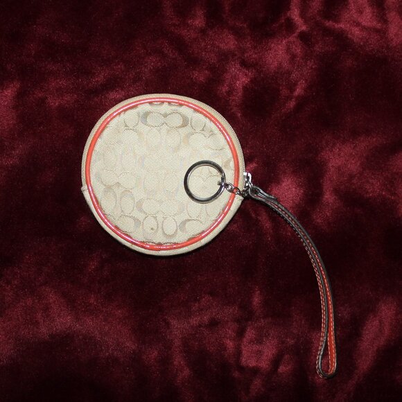 Vintage Coach Coral Leather Crab coin purse - Picture 4 of 4